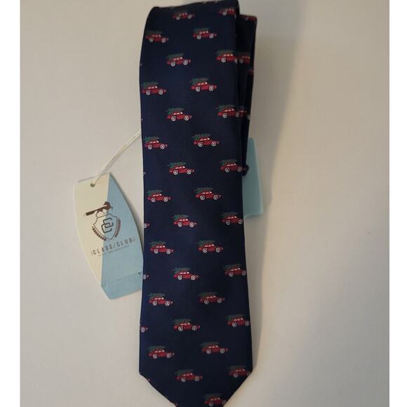 Class Club Boys Christmas Tree Car Novelty Theme Tie NEW - Picture 1 of 3